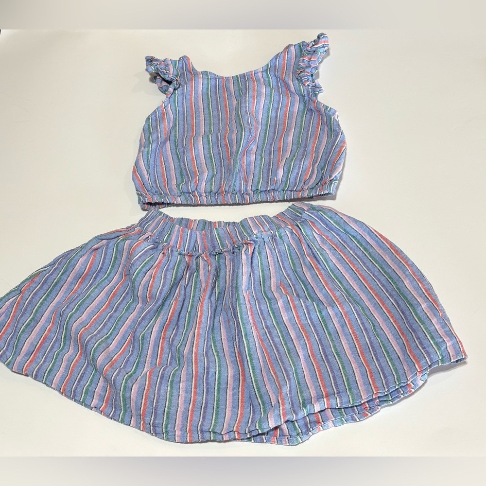 GAP Kids Striped Top and Skirt Set size Medium